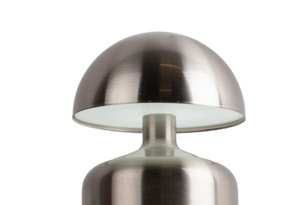 Lampe de table sans fil LED en nickel Impetu – Image 3