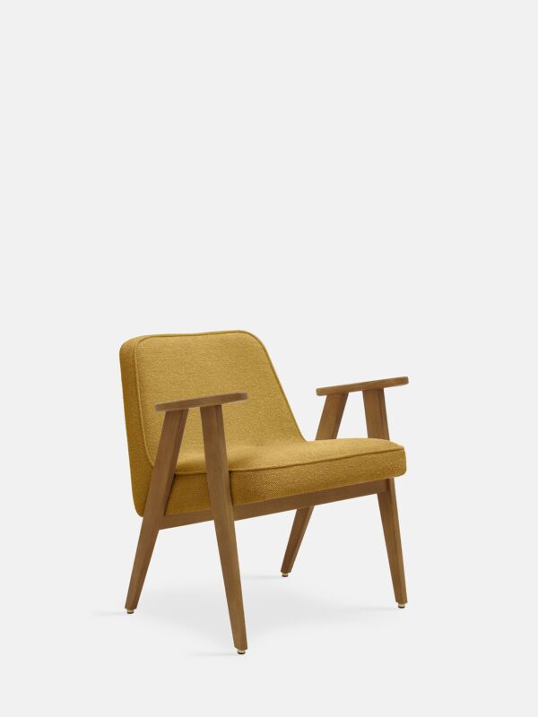 Fauteuil junior 366 en velours moutarde Bunny