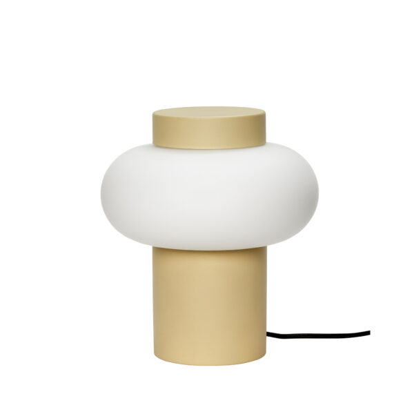 Lampe de table élégante beige et blanc – Image 2