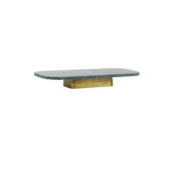 Plateau en marbre bronze antique Labade – Image 2