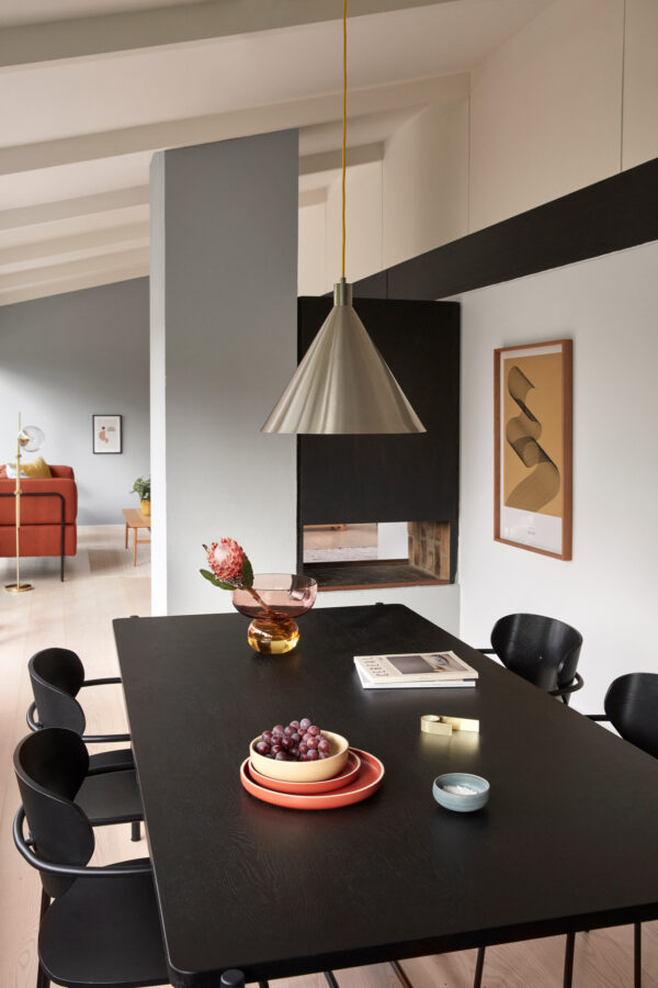 Luminaire suspension en nickel Yama – Image 6