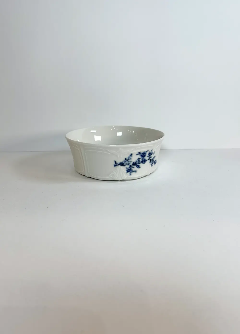 Bol bleu fleuri rétro