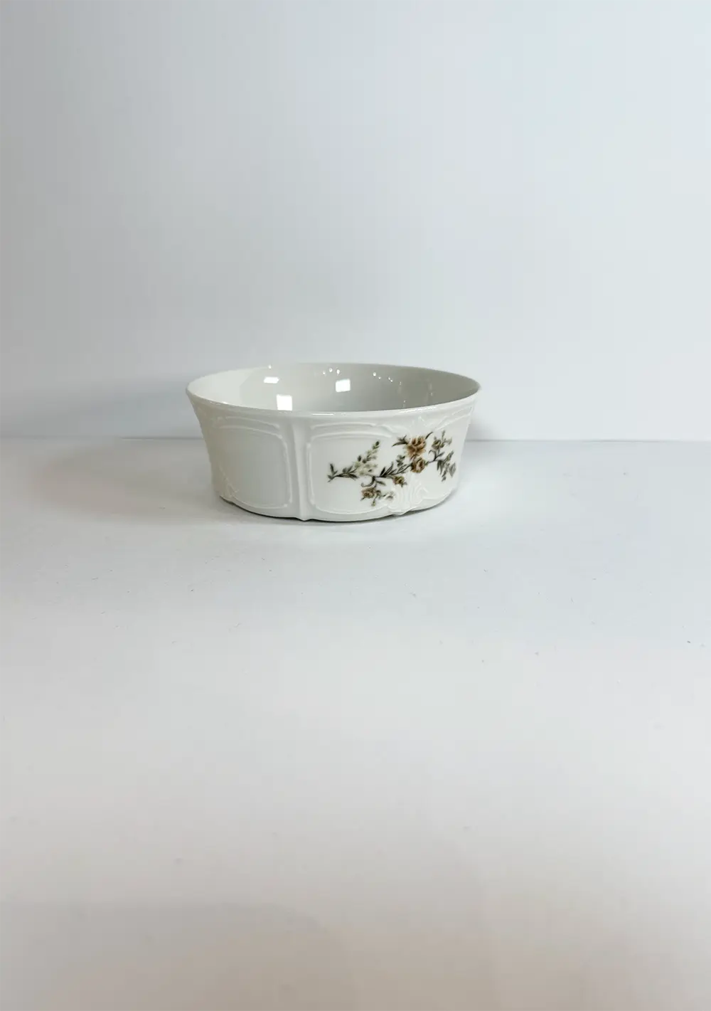 Bol marron fleuri rétro